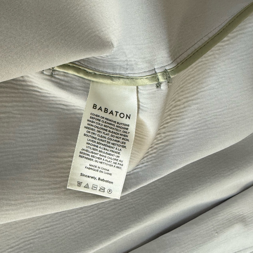 Aritzia Babaton Sage Green Faux Leather Shirt - Picture 7 of 7